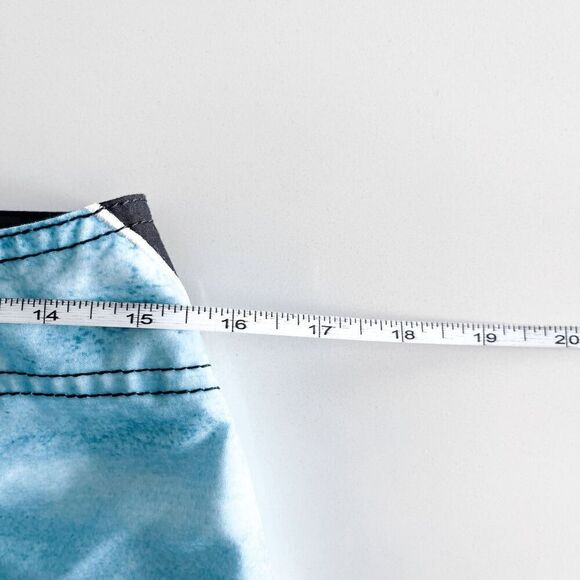 Billabong Mens Striped Drawstring High-Rise Board Shorts Blue Green Size 30 - Picture 7 of 7